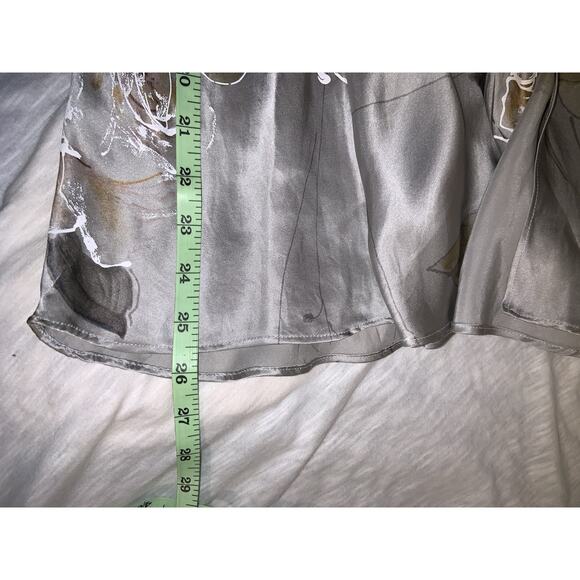 Victoria Secret VTG Slip 100% Silk Night Gown Robe Lingerie Set Gray Floral S - Picture 10 of 12